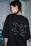 Wild Cat Embroidery Short Sleeve T-shirt