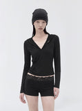 [mnem] Fold Hood Tee