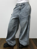 [UNISEX] SIDE BUTTON BALLOON DENIM