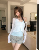 Salty See-through Crop Cardigan