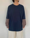 Dehip Stripe Layered Long Sleeve Tee