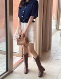 Alou Punching Lace Banding Mini Skirt Pants