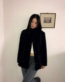 [Quilted lining] Nemin midi high neck fur jacket