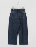 [unisex] Kidu Pintuck Raw Denim Wide Pants
