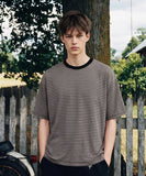 Georgette Cool Stripe Short Sleeve T-shirt