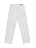 Non-fade White Wide Denim Pants