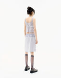 Layered Mesh Nylon Midi Skirt