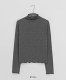 Novet Stripe Frill Half Polar Tee