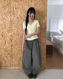 Luce Check Wide Banding Pants