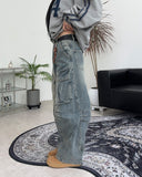 Herique Rivet Cargo Denim Pants