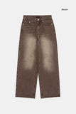 Latte washed regular denim pants