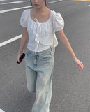 Chewy Washed Denim Wide Pants