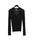 Lay See-through Embossed Lace Cardigan