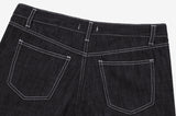 Bato Black Blue Wide Denim Pants