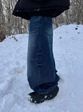 Lazy Blue Print Balloon Denim