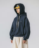 [AG.W] Edge Balloon Crop Double Hoodie