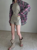 side zipper pig shorts