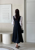 Teulie Chiffon Tie Puff Blouse