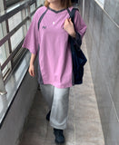 [unisex] Euron Pigment Sporty Color Matching Short Sleeve Tee