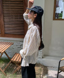 Mel Stripe Overfit Cotton Shirt