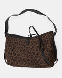 Oku Leopard Leather Combi Shoulder Bag