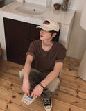 Philip U-neck knit short sleeve T-shirt