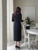 Laibis Drape Shirred H-Line One Piece
