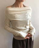 [Fake Layered] DL Halter Layered Long Sleeve T-Shirt