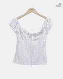 Q's Flower Sleeveless Blouse