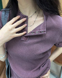 Lennon Pigment Henley Neck Short Sleeve Tee