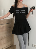 Rogu Frill Layered Mini Wrap Skirt