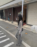 Tutu Gray Washing Denim Wide Pants