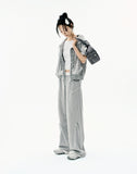 Frill Jersey Bomber Jacket