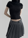 plurie short-sleeved turtleneck knitwear