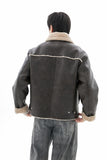 Washed Leather Cut-Off Mustang Jacket