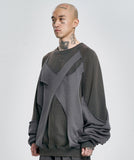 Paneled Washed Sweatshirt