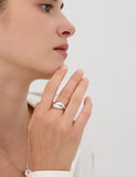 Plump Twist Silver Ring