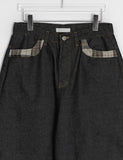 Kohashi Pocket Check Balloon Wide Cotton Pants