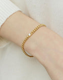 Essence Silver Wrap Diamond Curb Chain Bracelet 0.3CT