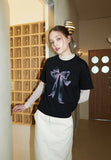 Ruffle Ribbon Crop TEE