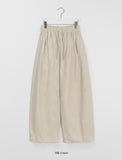 [unisex] Linmus Banding Linen Balloon Wide Pants