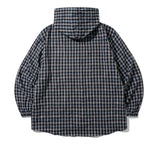 Bay Overfit Check Hood Shirt