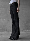 Striped bootcut pants