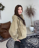 Dope Dyeing Embroidered Hood Jacket