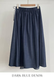 Nezuma Wrap Banding Denim Long Skirt
