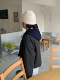 Chomin Half Open Waffle Wool Hood Knit
