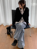 Milan Strap Boucle Crop Long Sleeve Cardigan