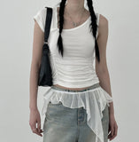 Nell Half Sleeve Unbalanced Tee