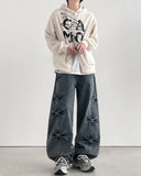 Soil Washing Cross Denim Pants