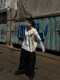 Over Hood Knit Zip-up Vest